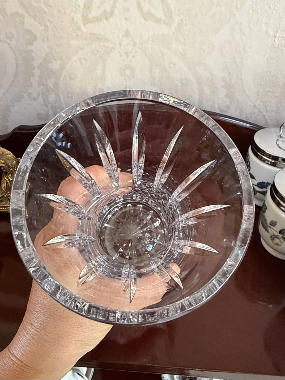 Vintage Waterford Crystal diamond cut Vase